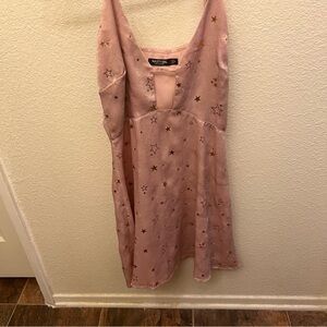 Nasty Gal Cutout Pink Star Print Dress
